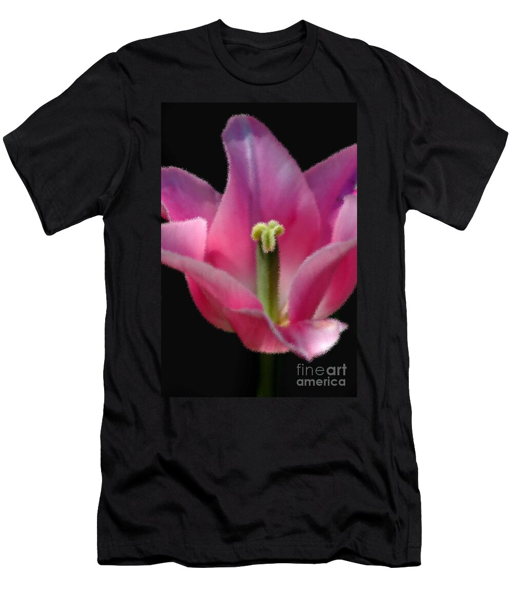Digital Designs T-Shirt featuring the photograph Pink Flower by Mark Gilman
