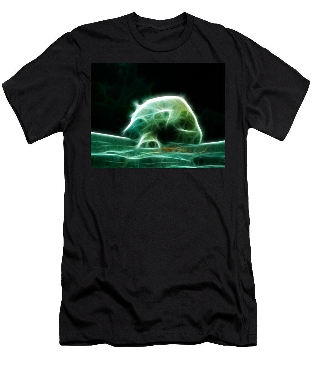 Fractalius T-Shirt featuring the photograph Polar Bear Fractalius by Maggy Marsh