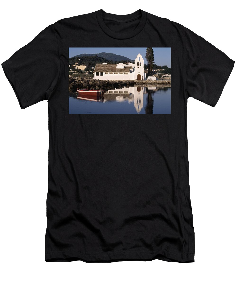 Photography T-Shirt featuring the photograph Pondikonissi by Axiom Photographic