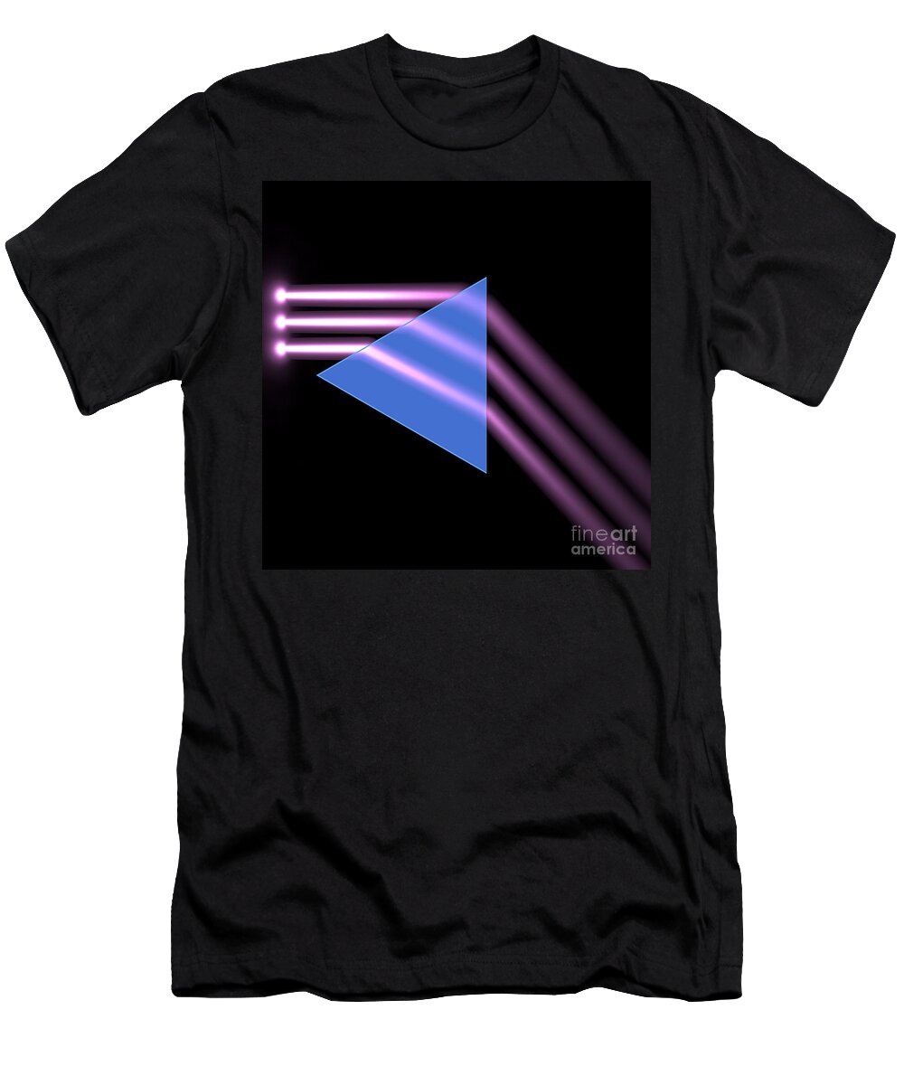 Beam T-Shirt featuring the digital art Prism 1 by Russell Kightley