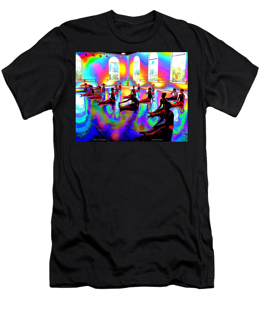 Ballet T-Shirt featuring the digital art Rainbow Room by Larry Beat