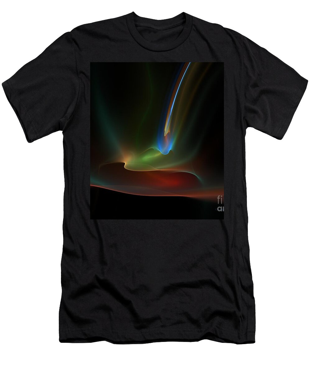 Michigan T-Shirt featuring the digital art Northern Lights by Greg Moores