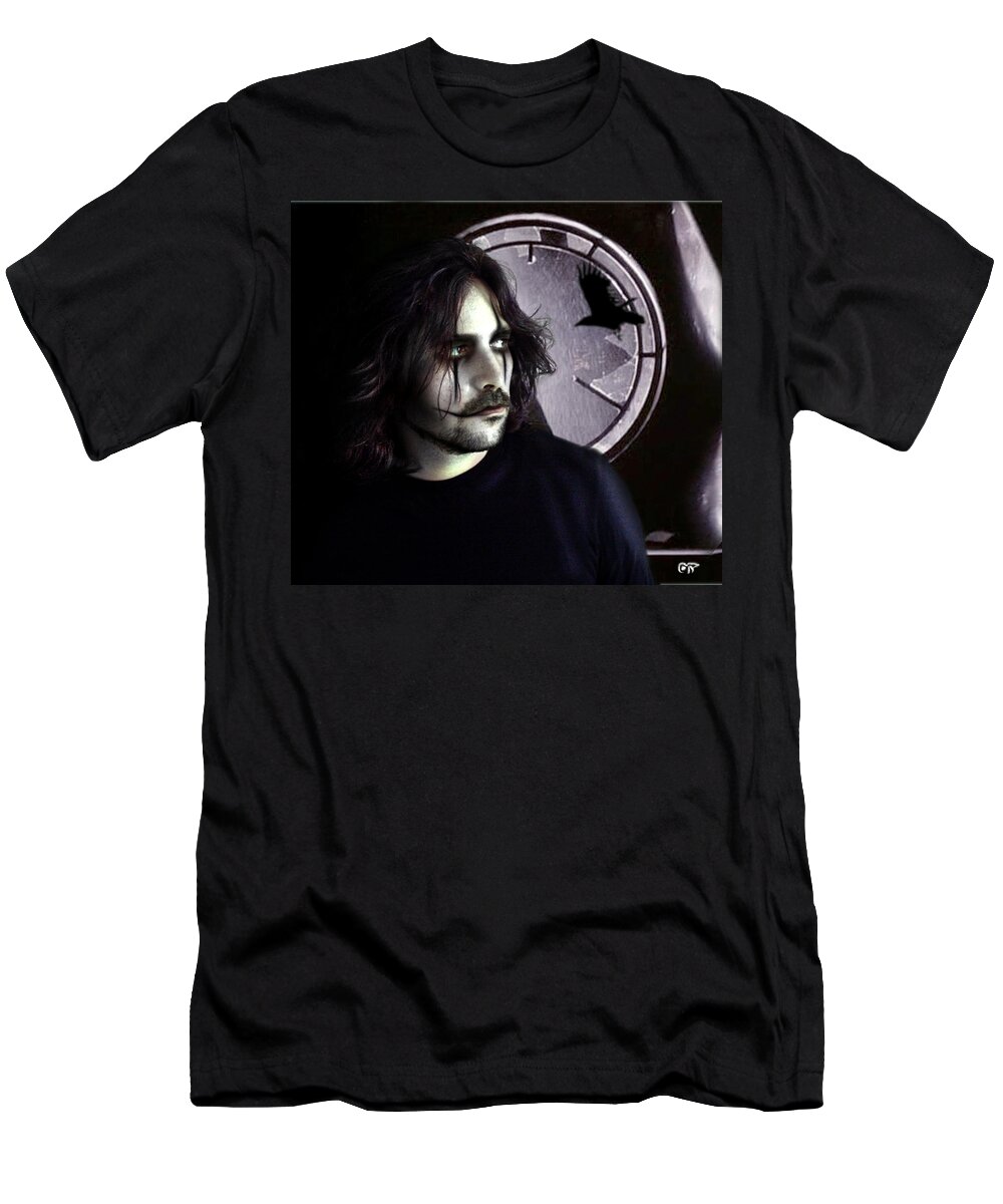 The Crow T-Shirt featuring the digital art Revenge... by Alessandro Della Pietra
