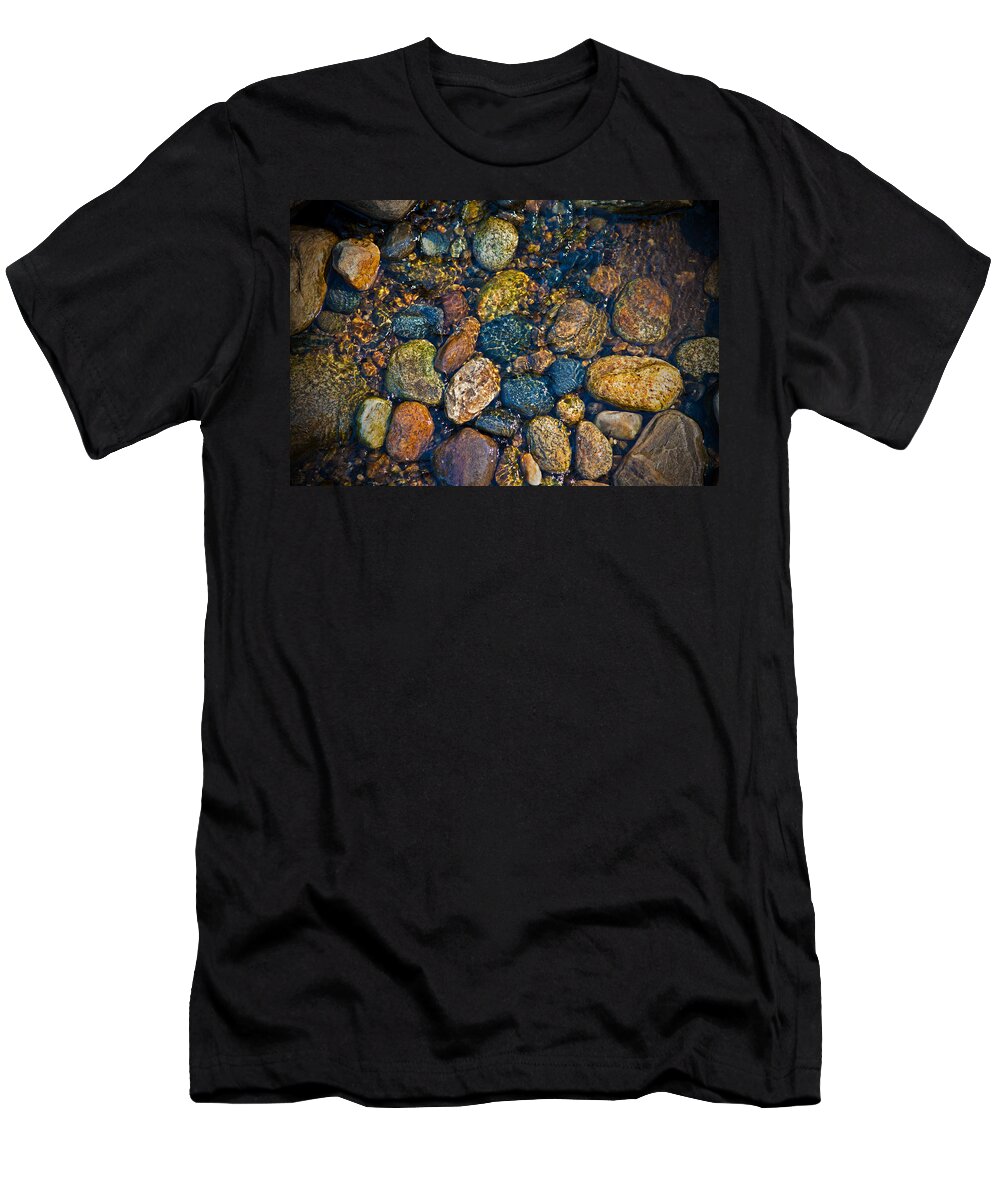 River T-Shirt featuring the photograph River Rock by Karol Livote
