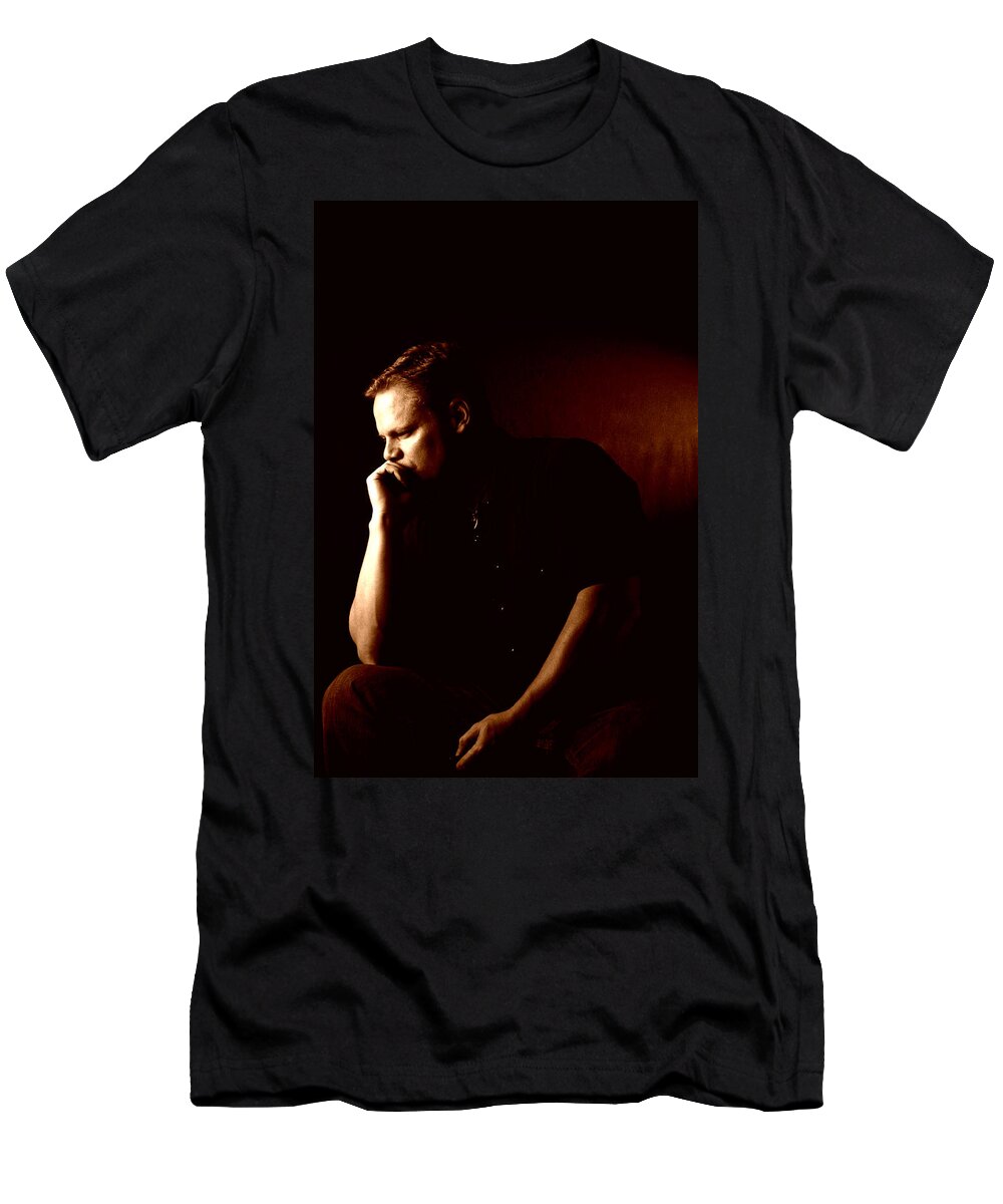 Self T-Shirt featuring the photograph Self Portrait in Copper by Monte Arnold