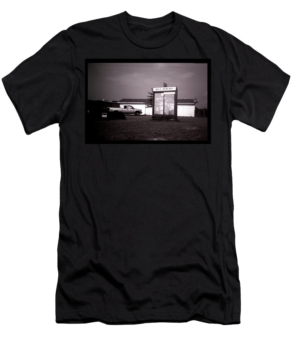 Louisiana T-Shirt featuring the photograph Self Service- Winnsboro Road- La Hwy 15 by Doug Duffey