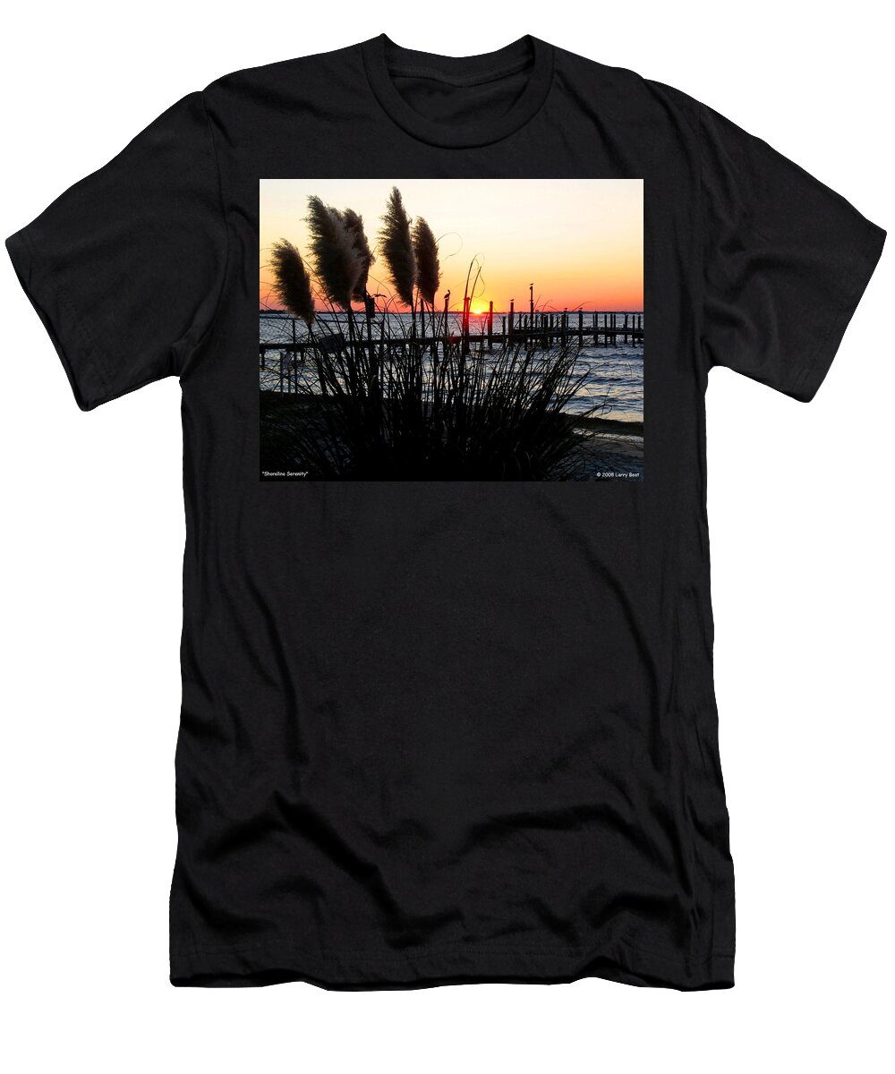 Destin T-Shirt featuring the photograph Shoreline Serenity by Larry Beat