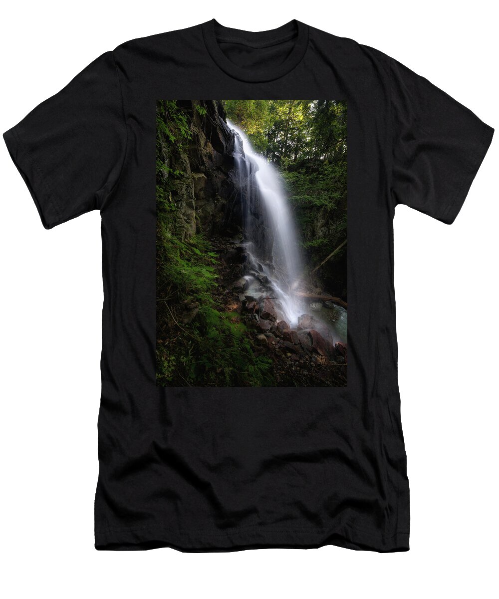 Stag Brook Falls Trail T-Shirt featuring the photograph Soft Nature by Neil Shapiro