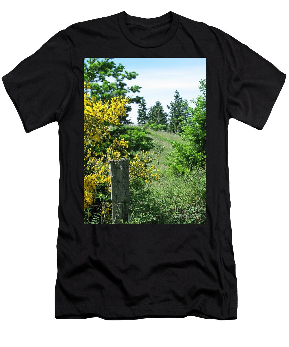 Landscape T-Shirt featuring the photograph Spring Hillside by Rory Siegel