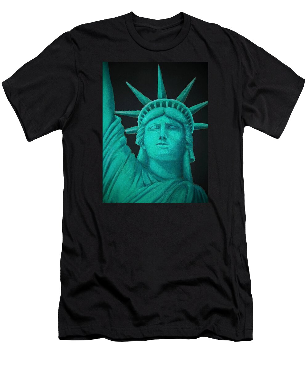 North America T-Shirt featuring the photograph Statue of Liberty ... by Juergen Weiss