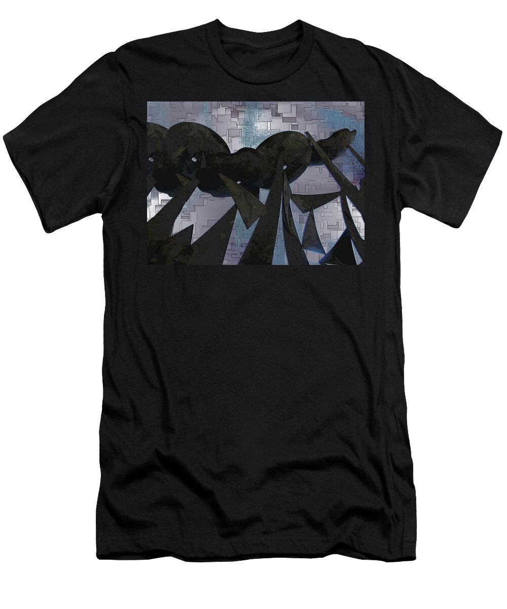 Steel T-Shirt featuring the digital art Steel Garden by Tim Allen