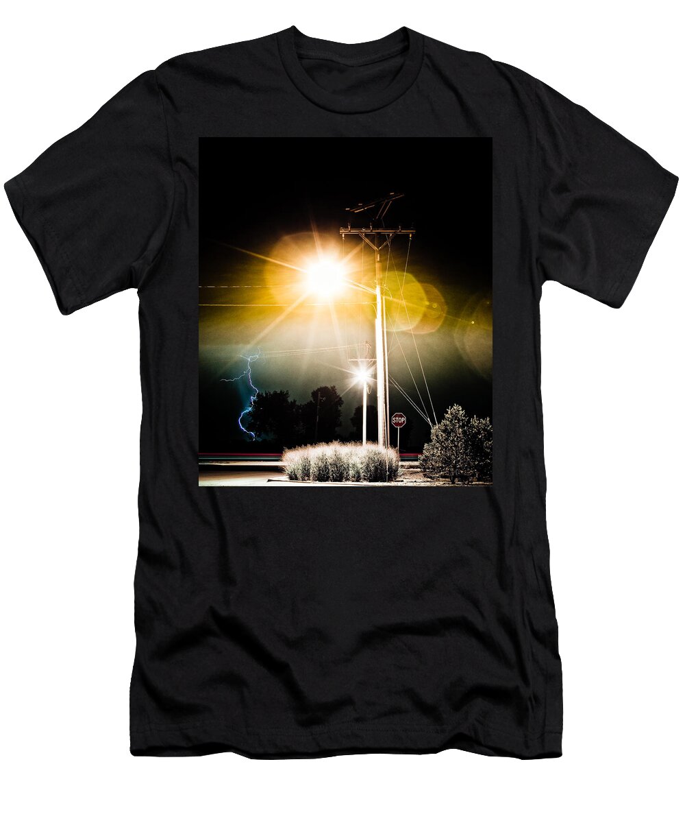 Lightning Bolt Pictures T-Shirt featuring the photograph Stop IT by James BO Insogna