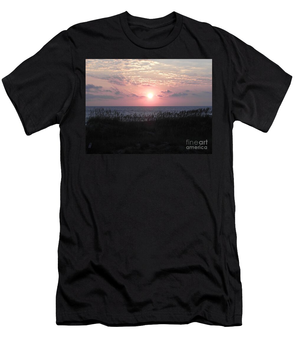 Sunrise T-Shirt featuring the photograph Sunrise Over The Dune by Kim Galluzzo
