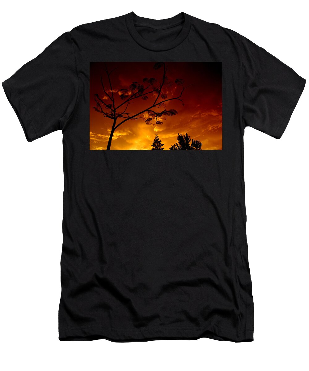 Sun T-Shirt featuring the photograph Sunset Over Florida by David Weeks