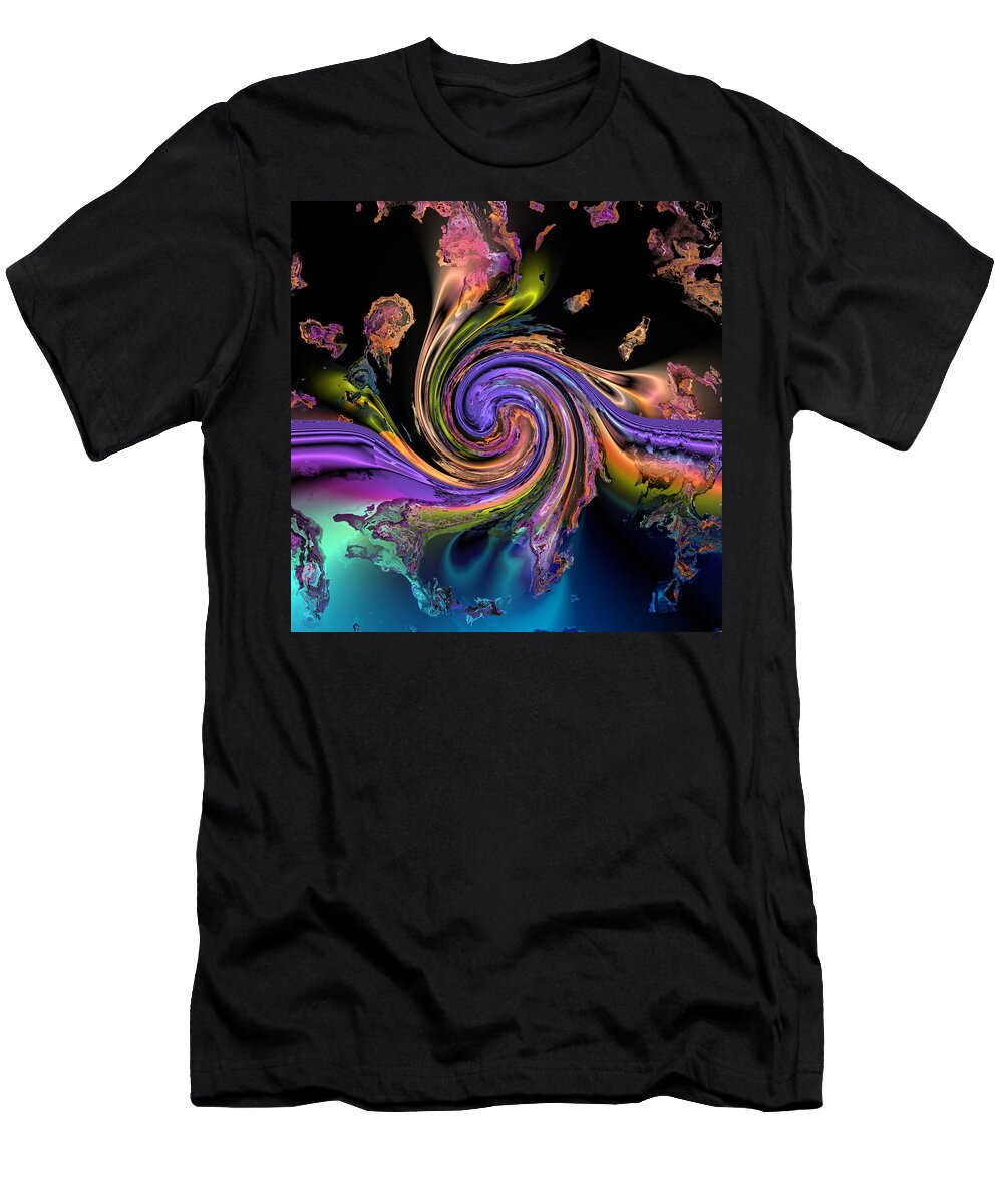 Contemporary T-Shirt featuring the digital art The joining by Claude McCoy