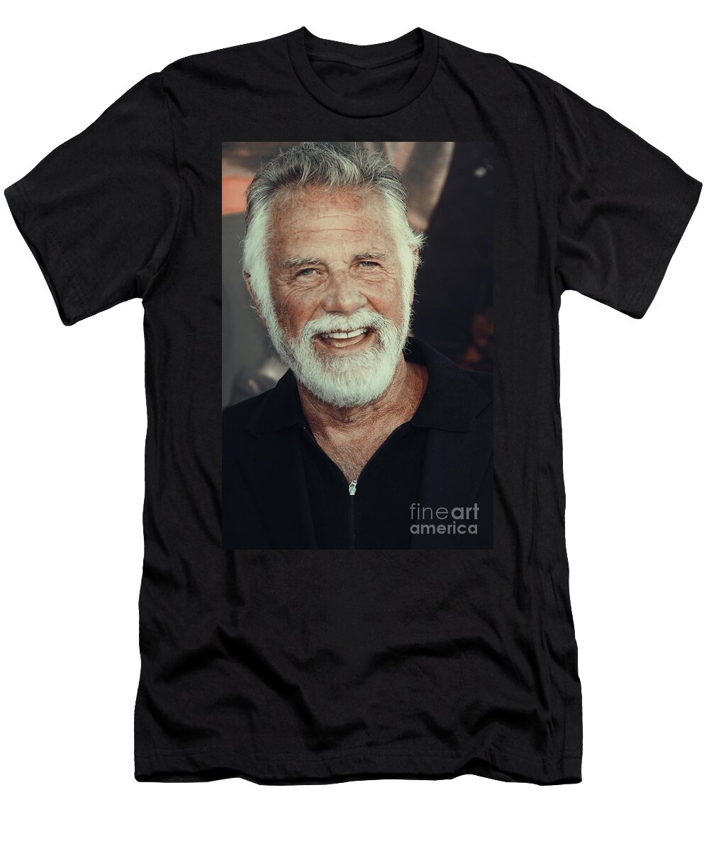 Jonathan Goldsmith T-Shirt featuring the photograph The Most Interesting Man In The World by Nina Prommer