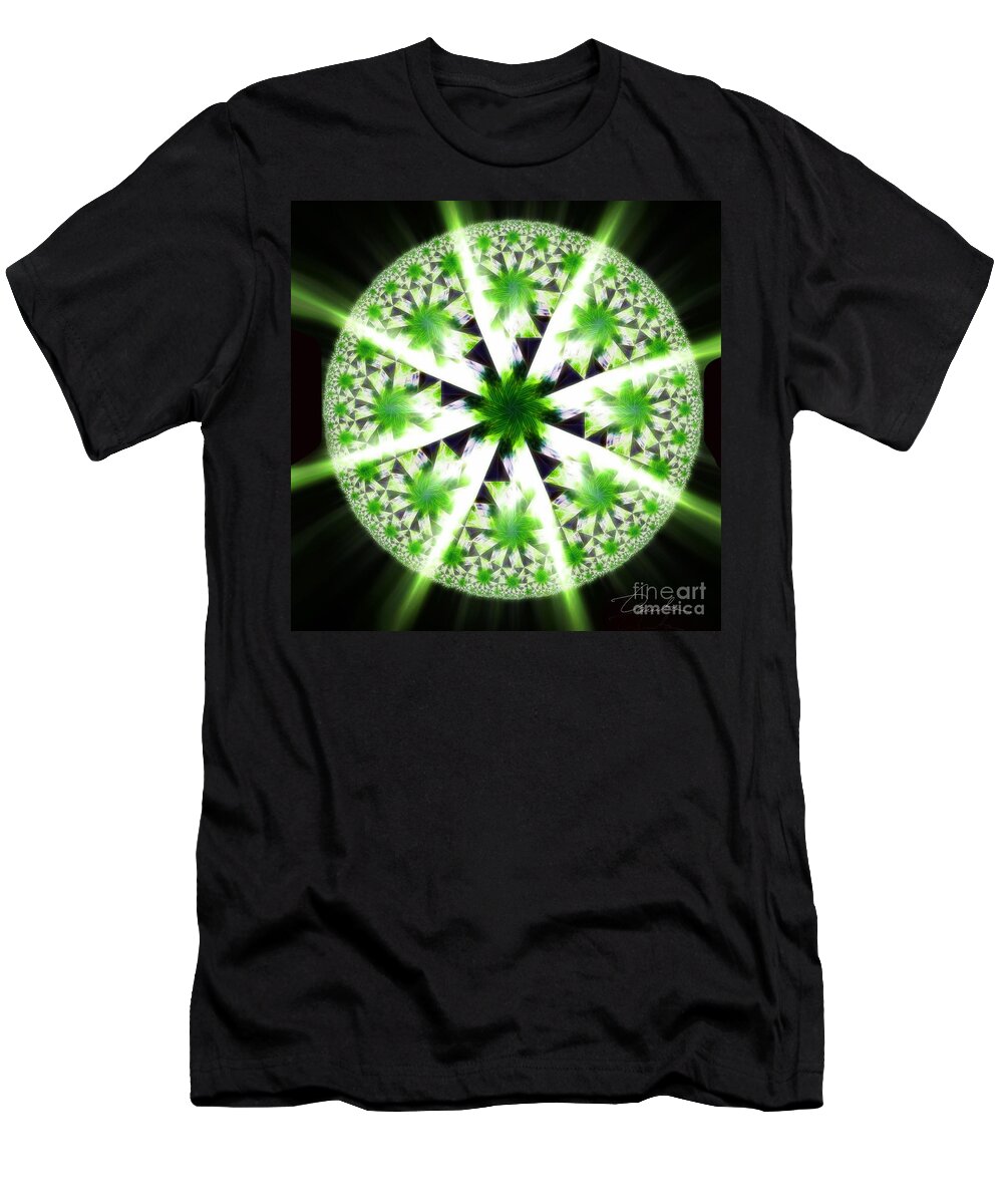 Mandala T-Shirt featuring the digital art The Vision Of The Healer by Danuta Bennett