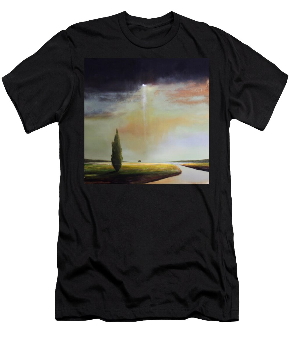 Abstract Wall Art T-Shirt featuring the painting Timeless Light by Toni Grote