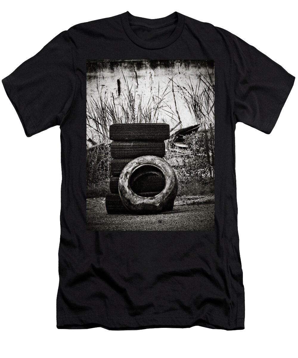 Tires T-Shirt featuring the photograph Tread Lightly by Jessica Brawley