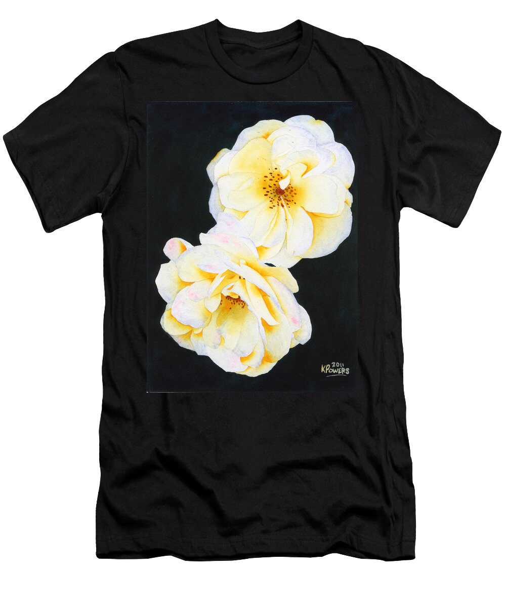 Flower T-Shirt featuring the painting Two of a Kind by Ken Powers