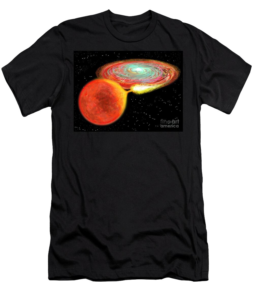 Accretion T-Shirt featuring the digital art Type Ia supernova by Russell Kightley