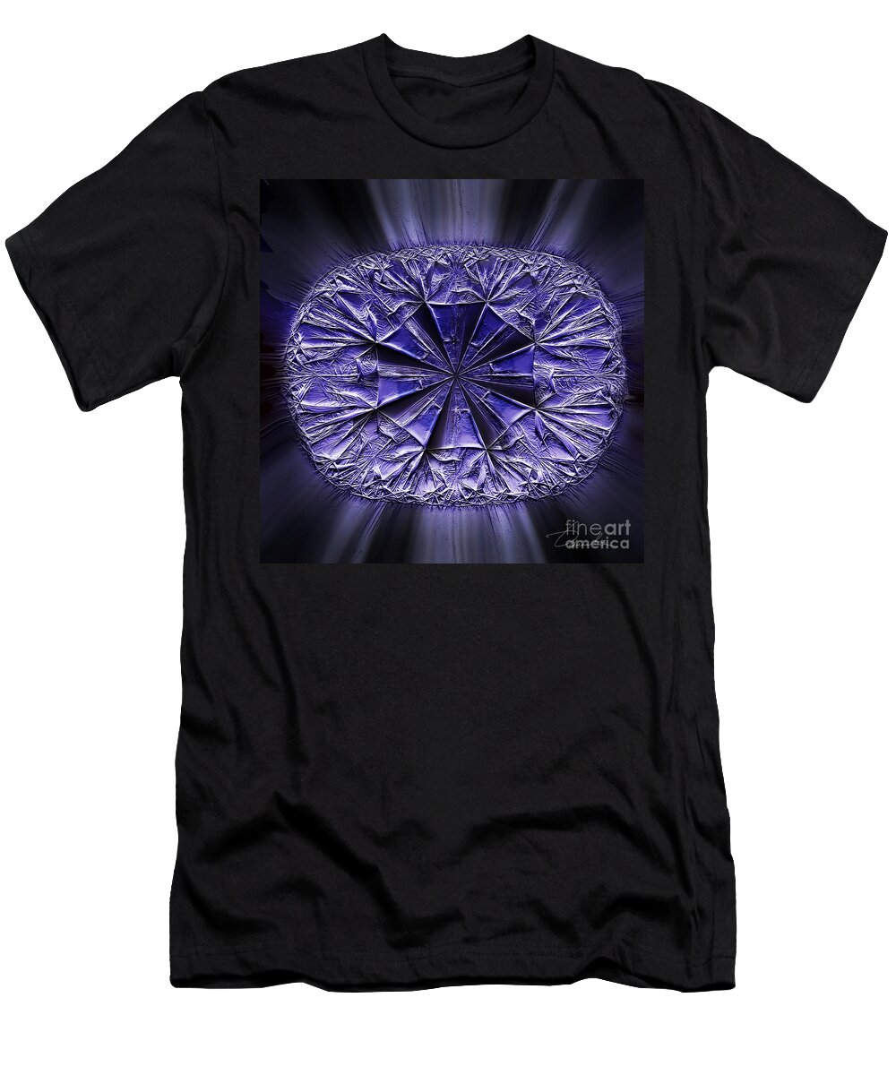 Mandala T-Shirt featuring the digital art Underlying Structure by Danuta Bennett