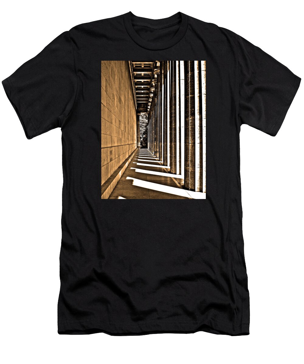 Europe T-Shirt featuring the photograph Walhalla Colonnade ... by Juergen Weiss