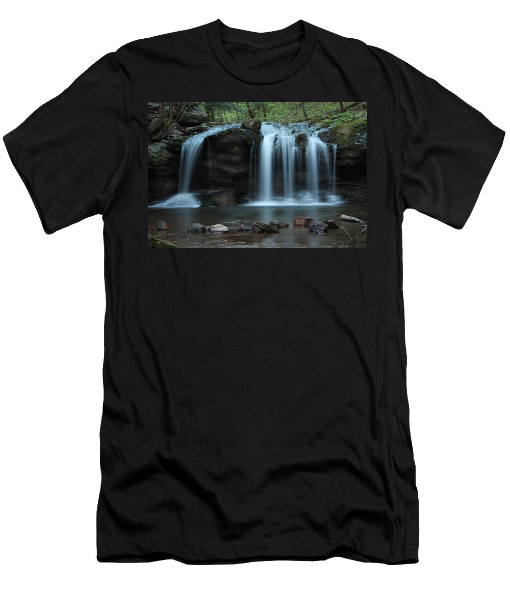 Waterfall T-Shirt featuring the photograph Waterfall On Flat Fork by Daniel Reed