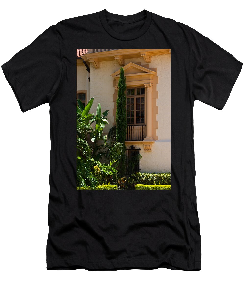 Biltmore T-Shirt featuring the photograph Window at the Biltmore by Ed Gleichman