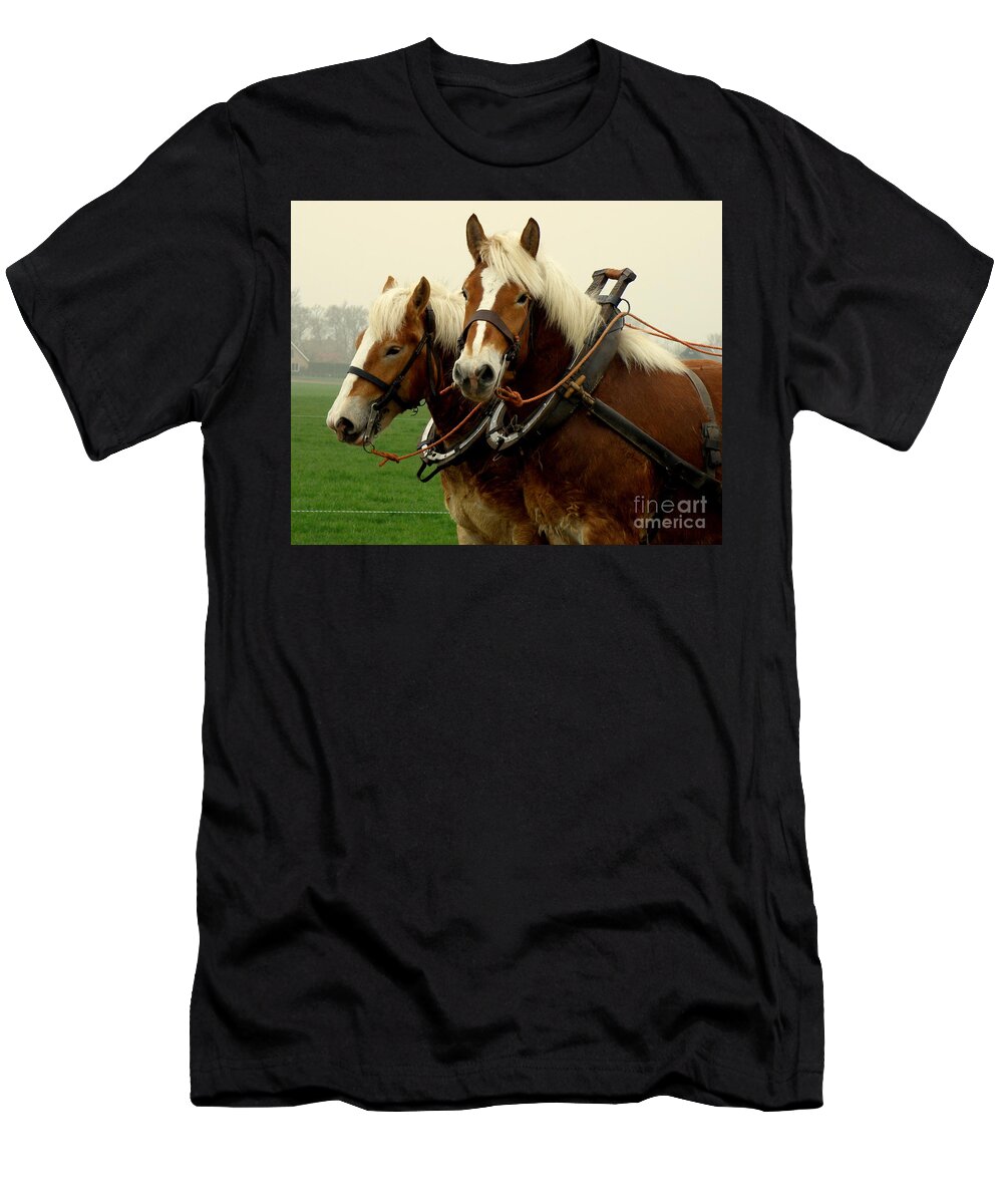 Horses T-Shirt featuring the photograph Work Horses by Lainie Wrightson