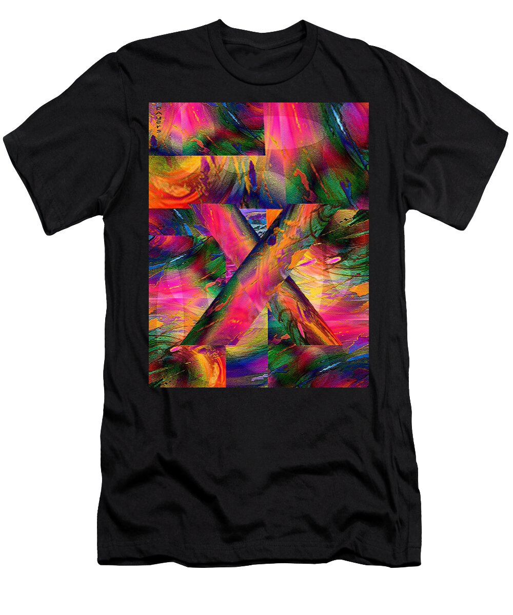 Paula Ayers T-Shirt featuring the digital art X Marks the Spot by Paula Ayers