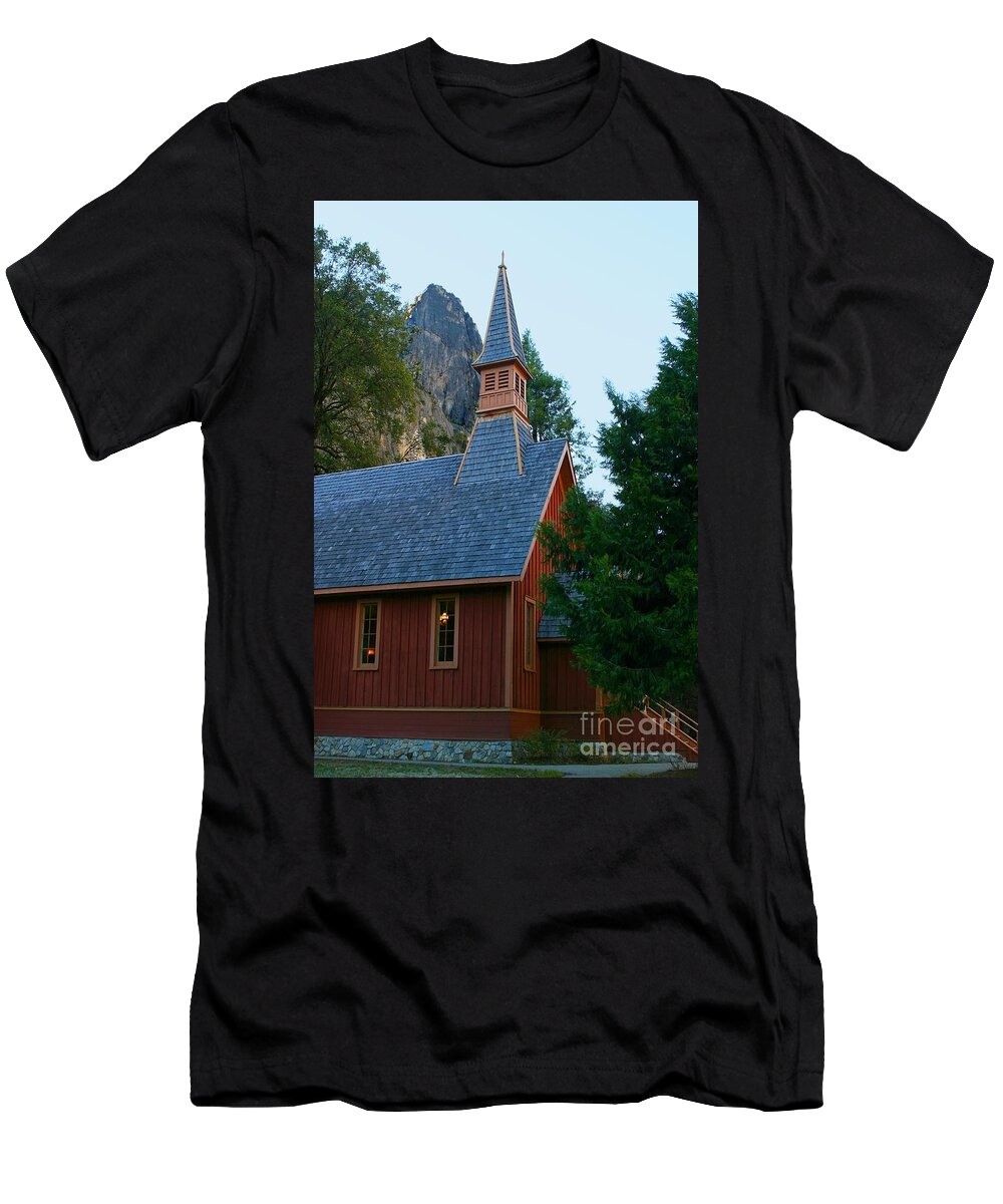 Park T-Shirt featuring the photograph Yosemite Chapel by Henrik Lehnerer