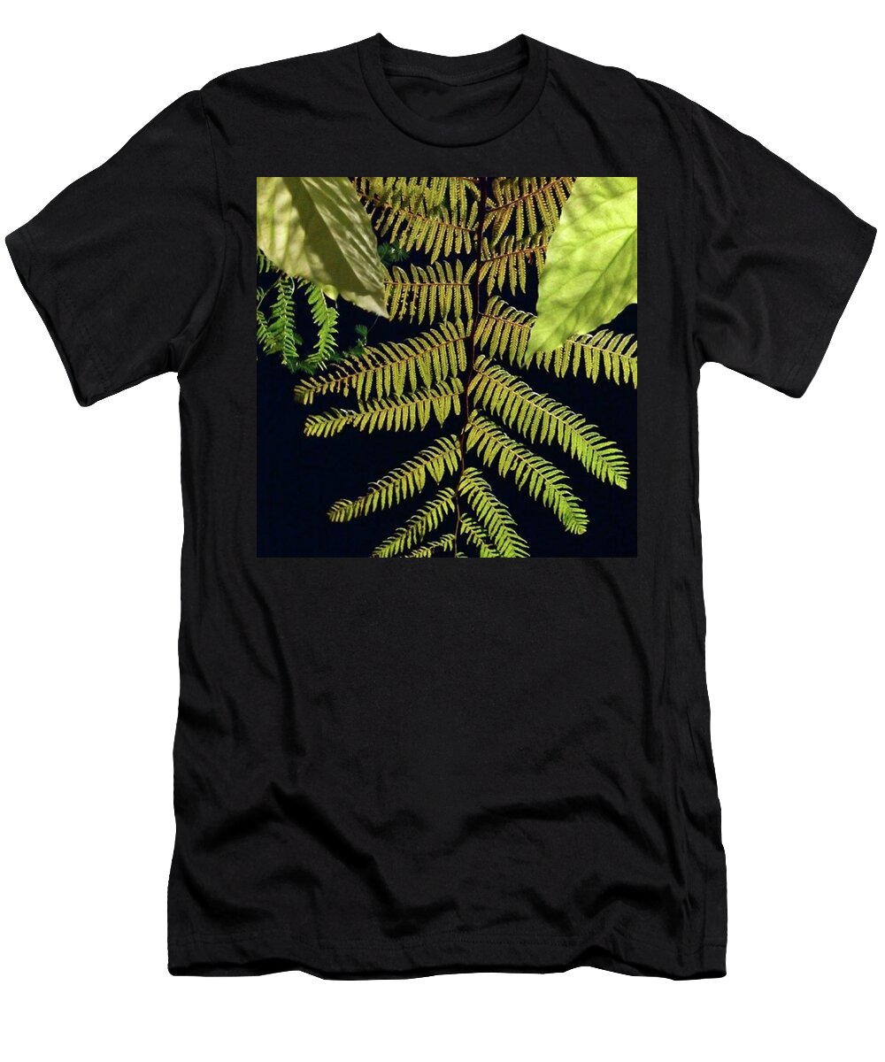 Jogjagreen T-Shirt featuring the photograph ~ Seep The Leaves. Breeze The Green by Loly Lucious