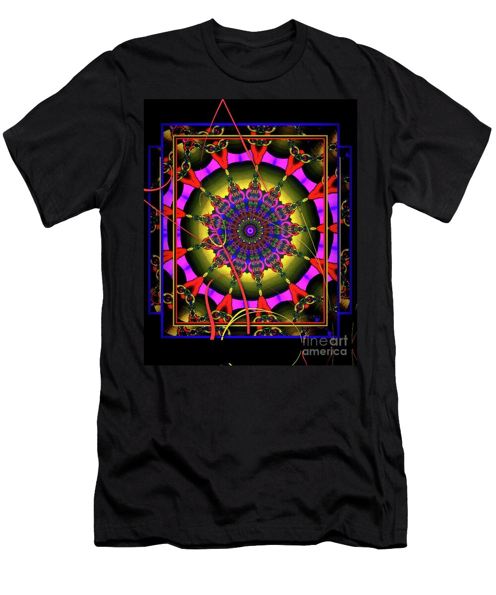 Mandala T-Shirt featuring the digital art 002 - Mandala by Mimulux Patricia No