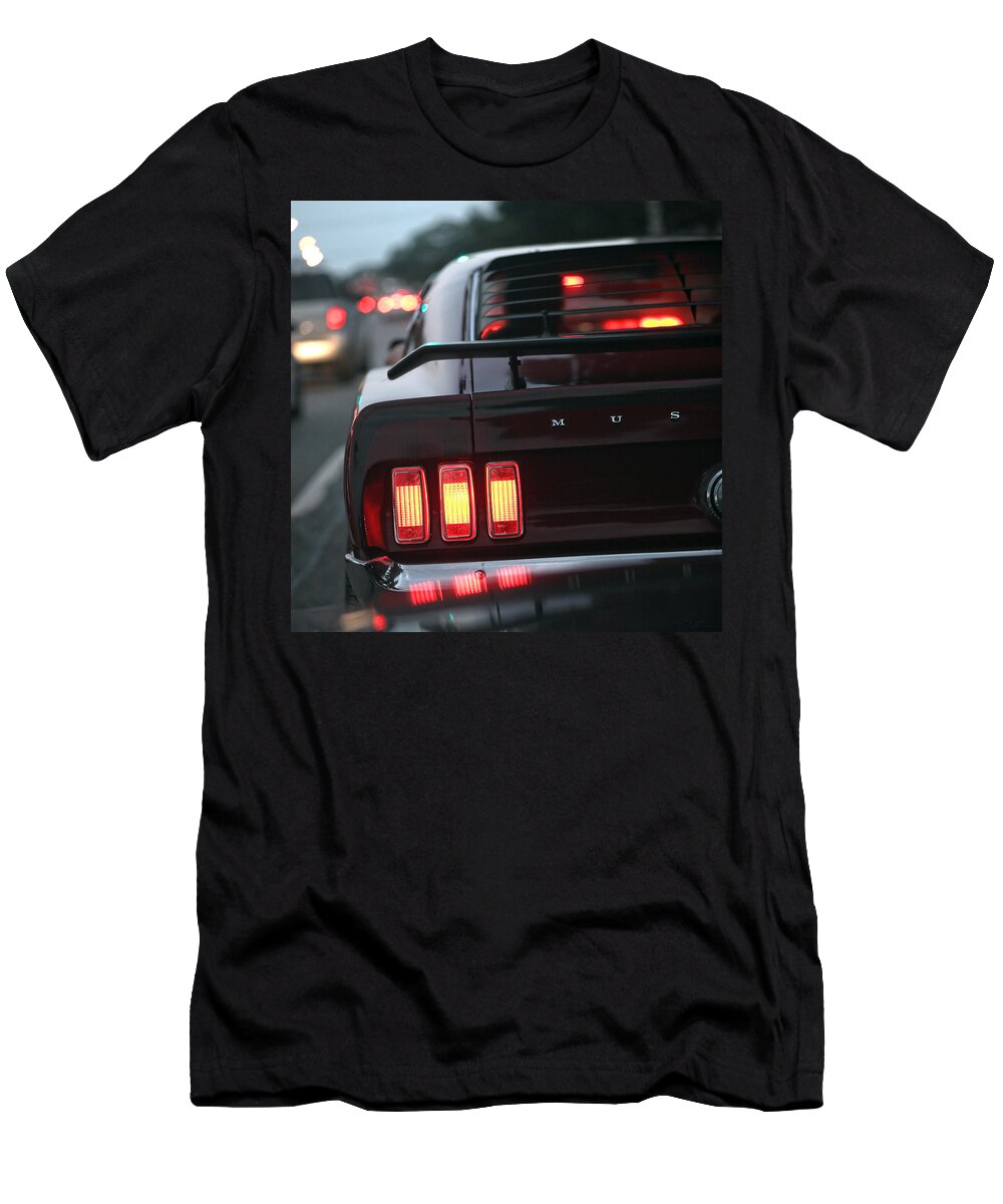 1969 T-Shirt featuring the photograph 1969 Ford Mustang Mach 1 by Gordon Dean II