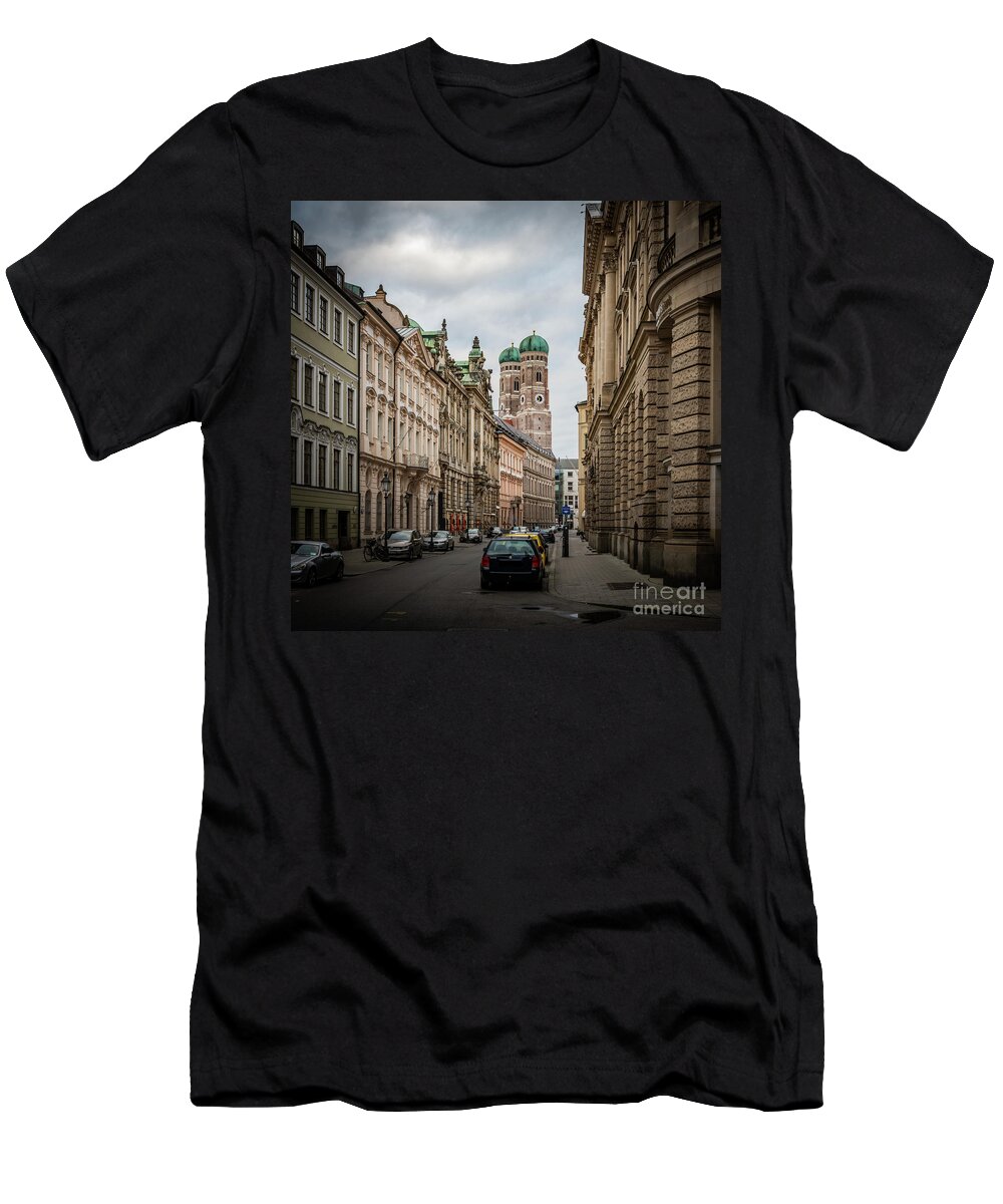 Bavaria T-Shirt featuring the photograph A beautiful look at the Frauenkirche by Hannes Cmarits