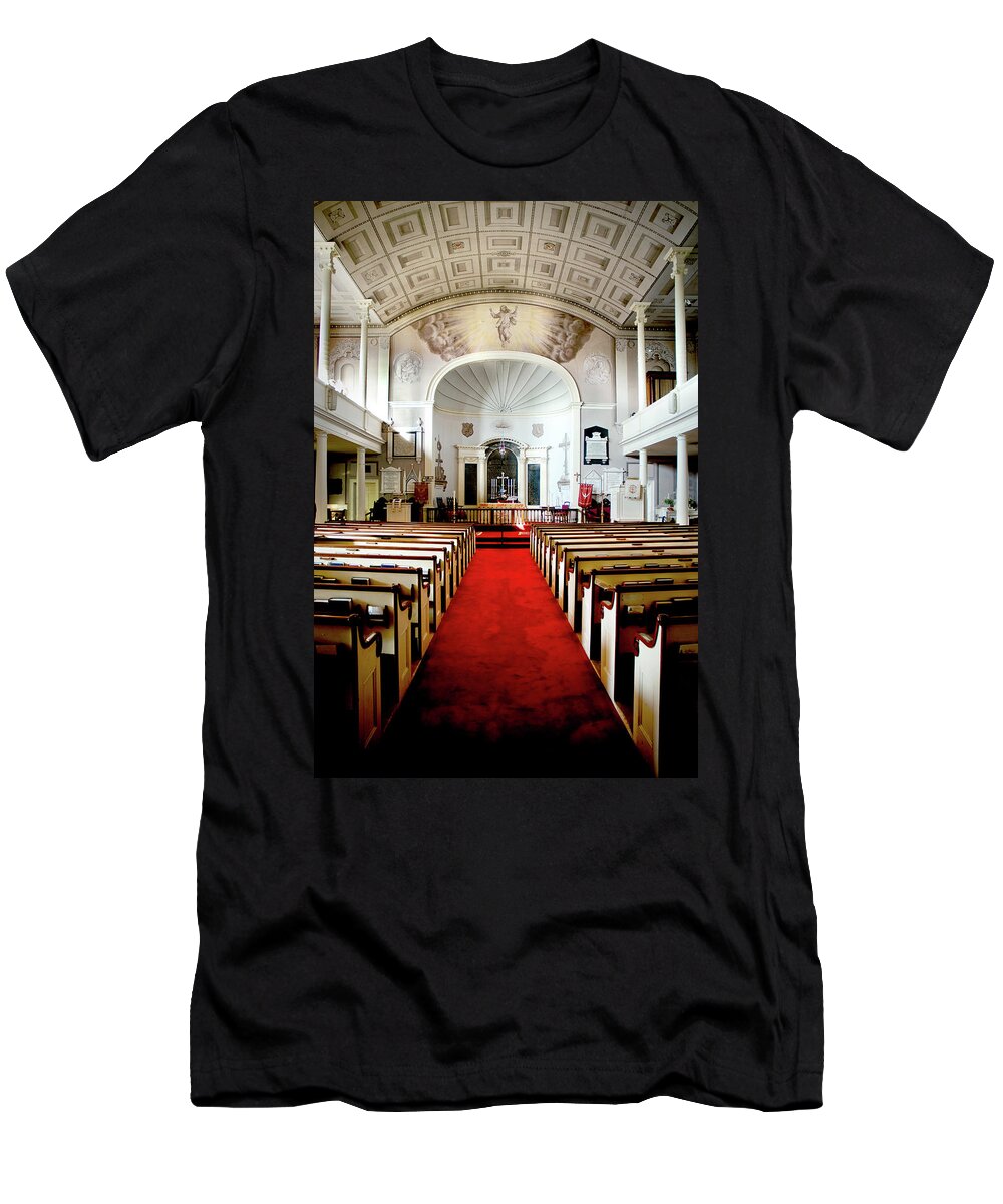 Cemetary T-Shirt featuring the photograph Aisle of God #1 by Greg Fortier