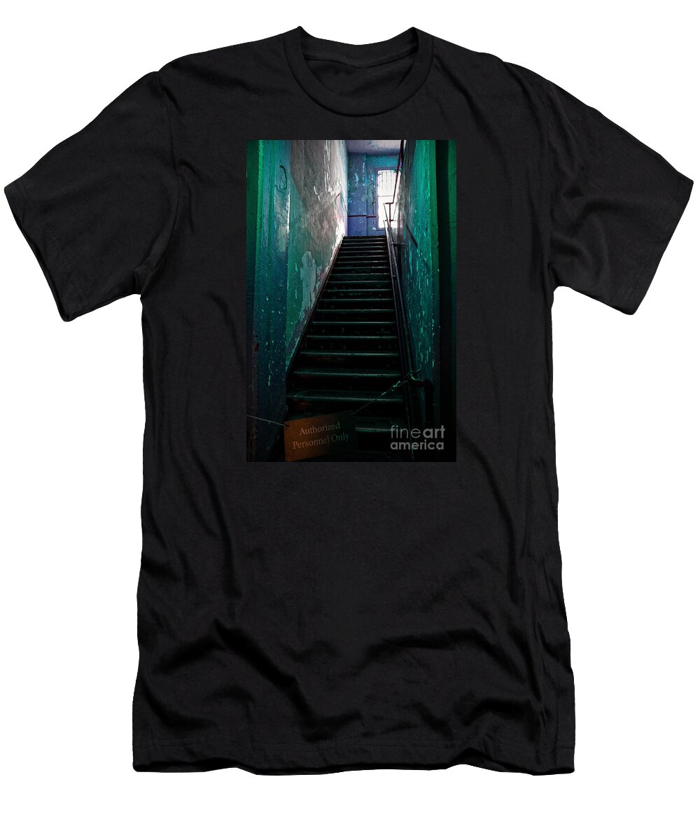 Alcatraz Hospital T-Shirt featuring the photograph Alcatraz Hospital Stairs #2 by RicardMN Photography