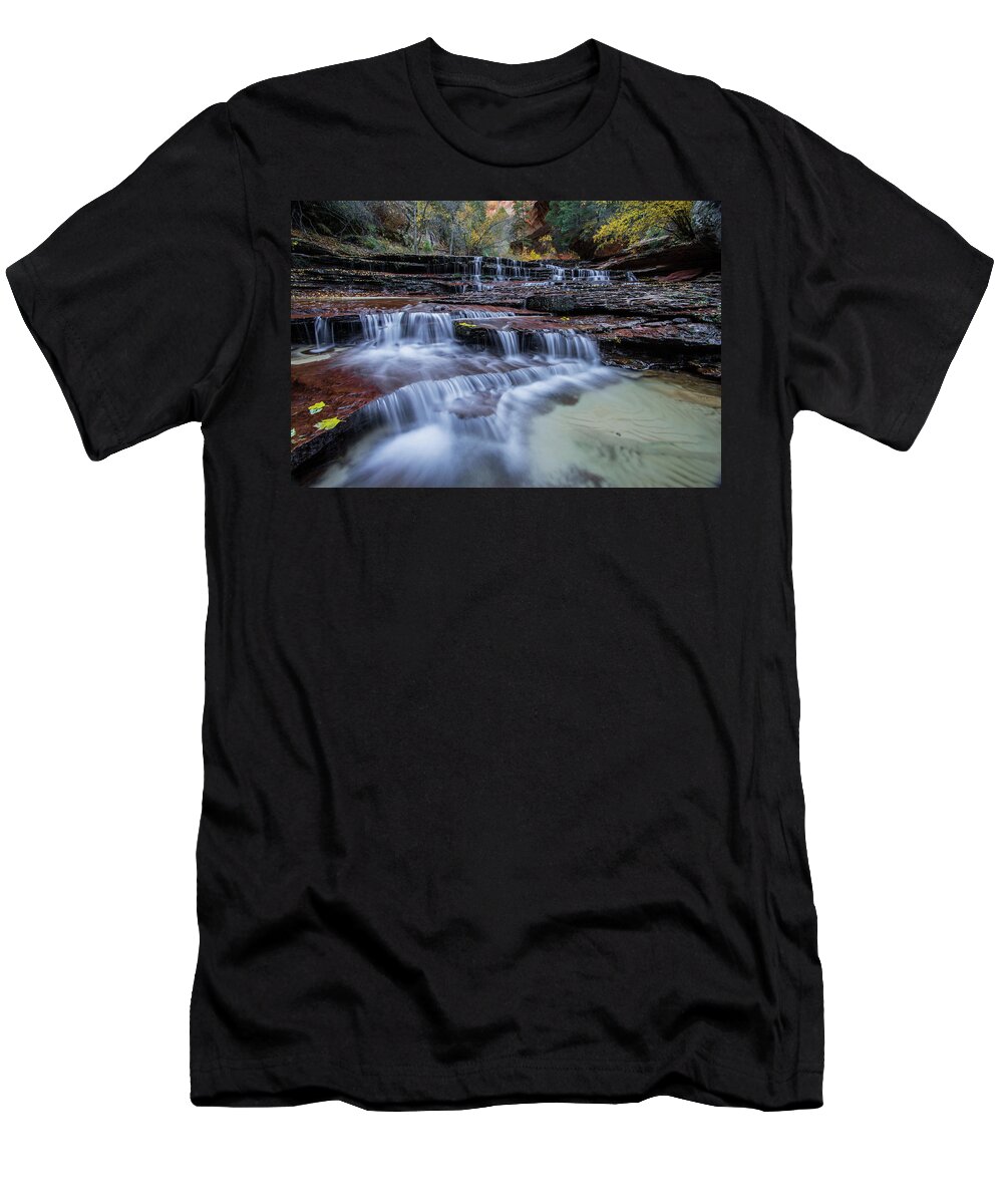 Zion T-Shirt featuring the photograph Arch Angel Falls by Wesley Aston