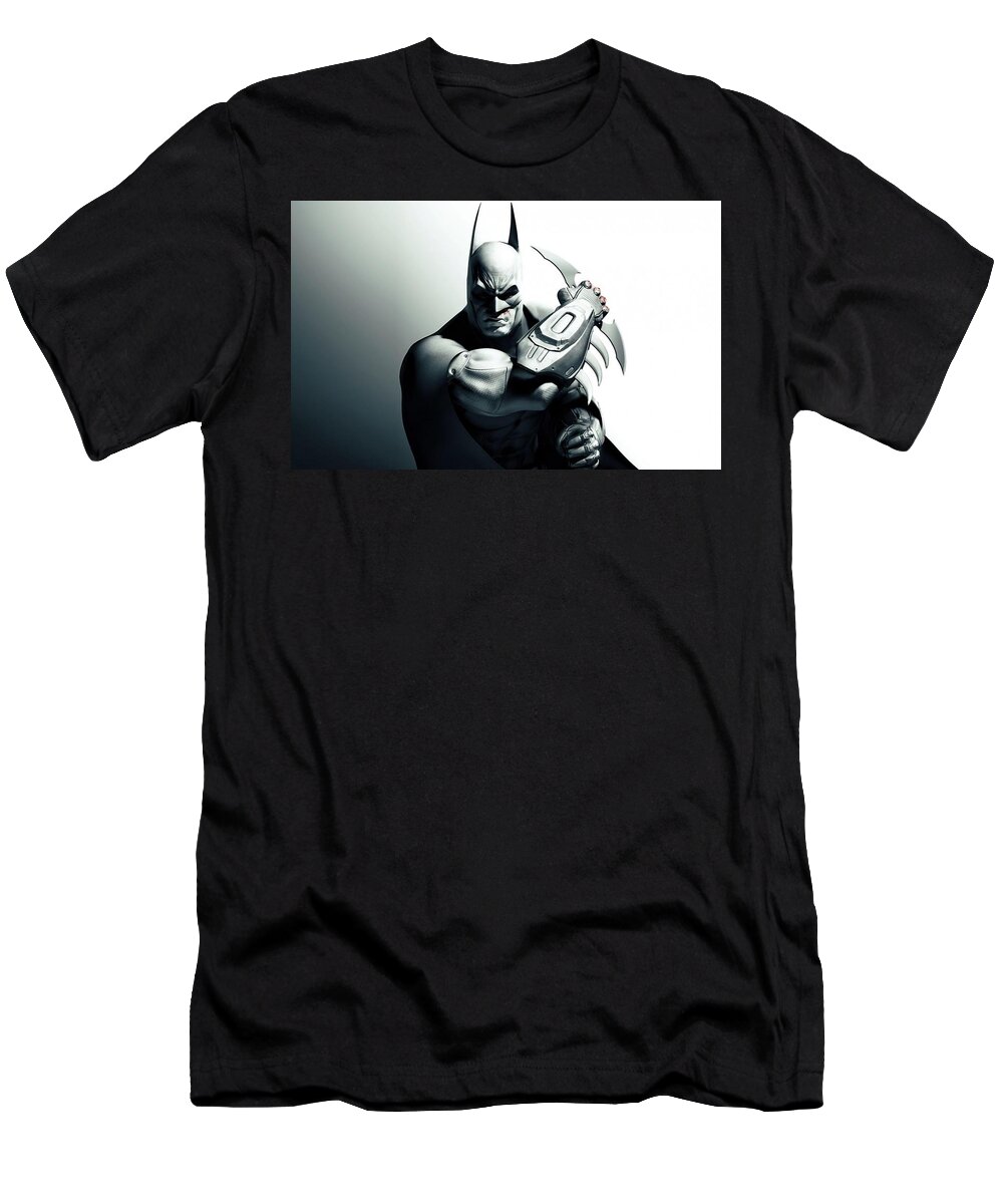 Batman Arkham City T-Shirt featuring the digital art Batman Arkham City #1 by Maye Loeser