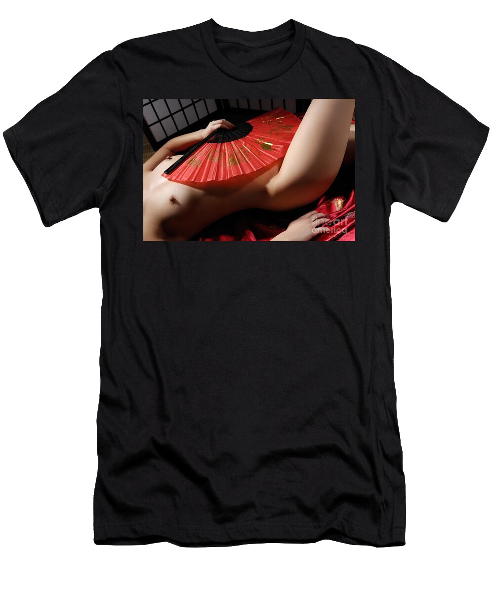 Nude T-Shirt featuring the photograph Beautiful Naked Woman #1 by Maxim Images Exquisite Prints