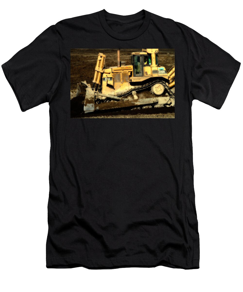 Dreamy T-Shirt featuring the photograph CAT Bulldozer . 7D10945 #1 by Wingsdomain Art and Photography