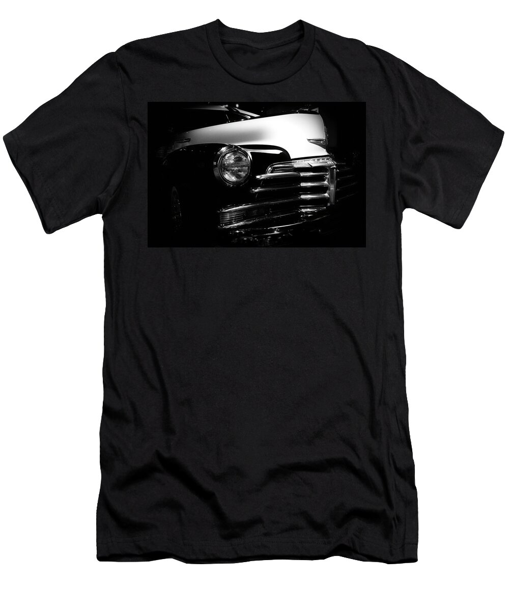 Automobile T-Shirt featuring the photograph Chevy Noir #1 by Mark David Gerson