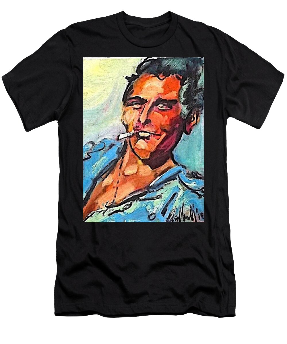 Painting T-Shirt featuring the painting Cool Luke by Les Leffingwell