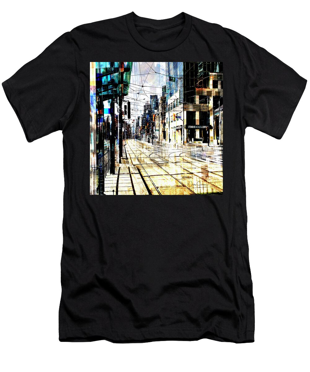 Toronto T-Shirt featuring the digital art Crossing Spadina by Nicky Jameson