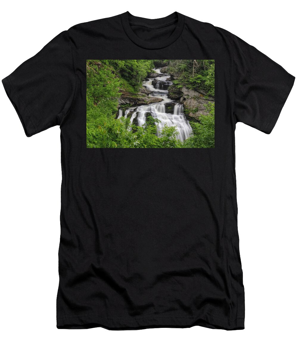 Cullasaja Falls T-Shirt featuring the photograph Cullasaja Falls by Chris Berrier