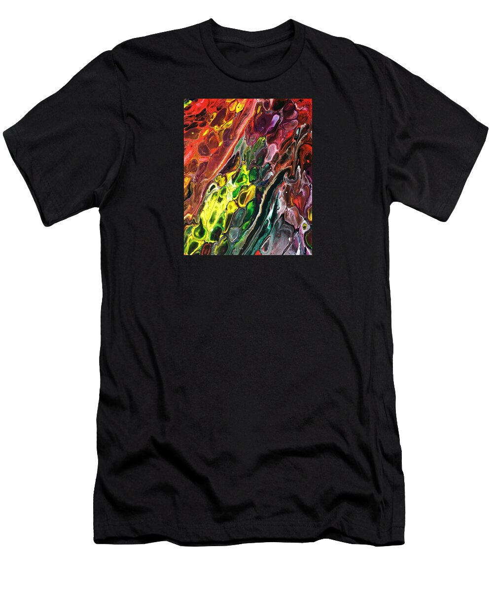 Painting T-Shirt featuring the painting Detail of Auto Body Paint Technician 2 by Robbie Masso