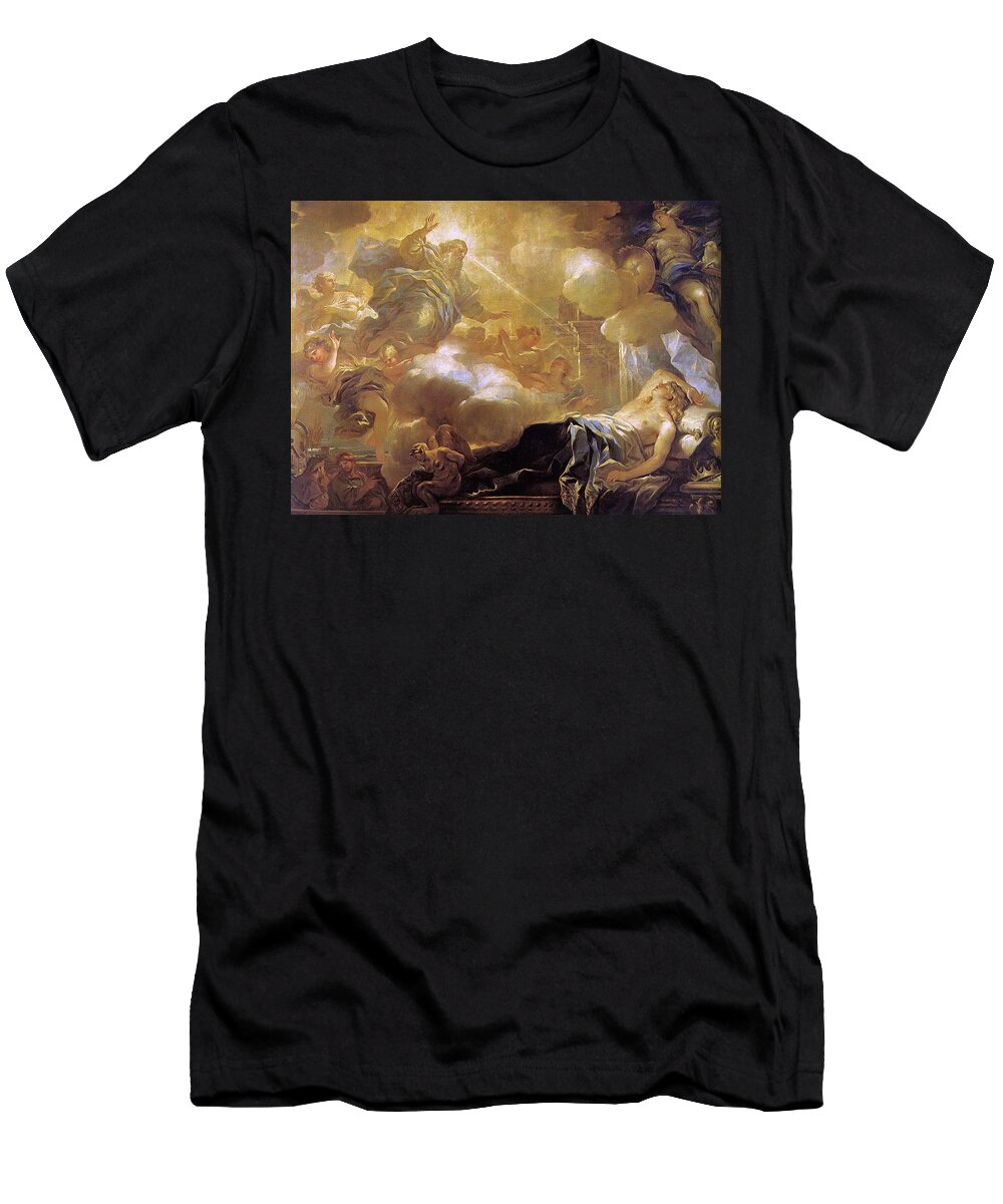 Luca Giordano T-Shirt featuring the painting Dream Of Solomon by Troy Caperton