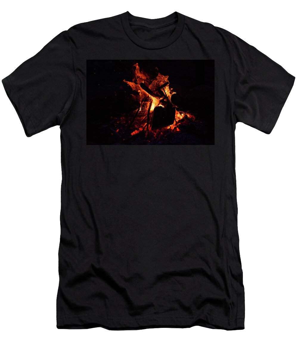 Fire T-Shirt featuring the photograph Fire #1 by John Black