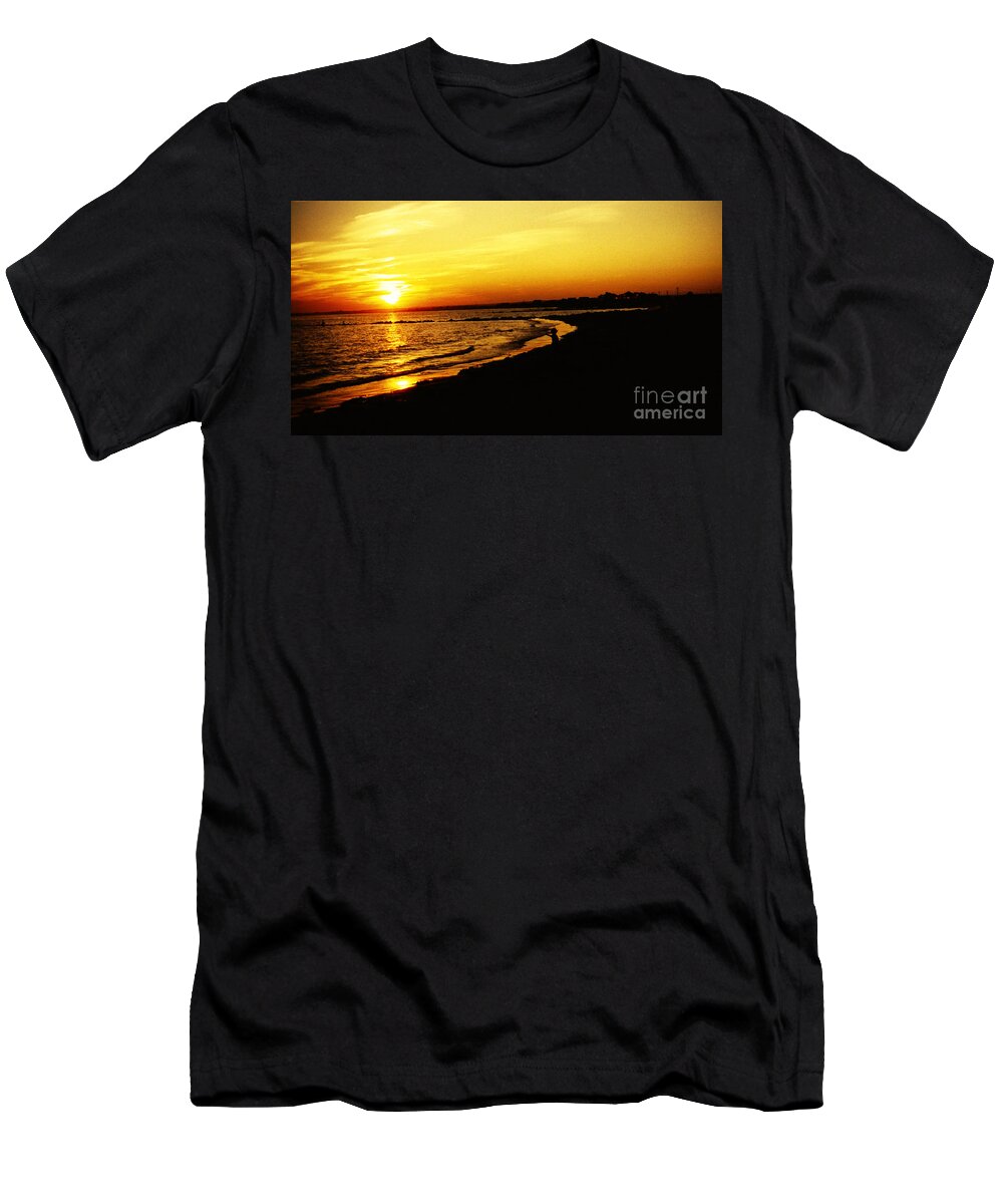 Sunset T-Shirt featuring the photograph Fire Wheel Burning #2 by Xine Segalas